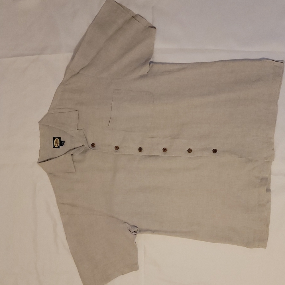 Mens Linen Camp Shirt